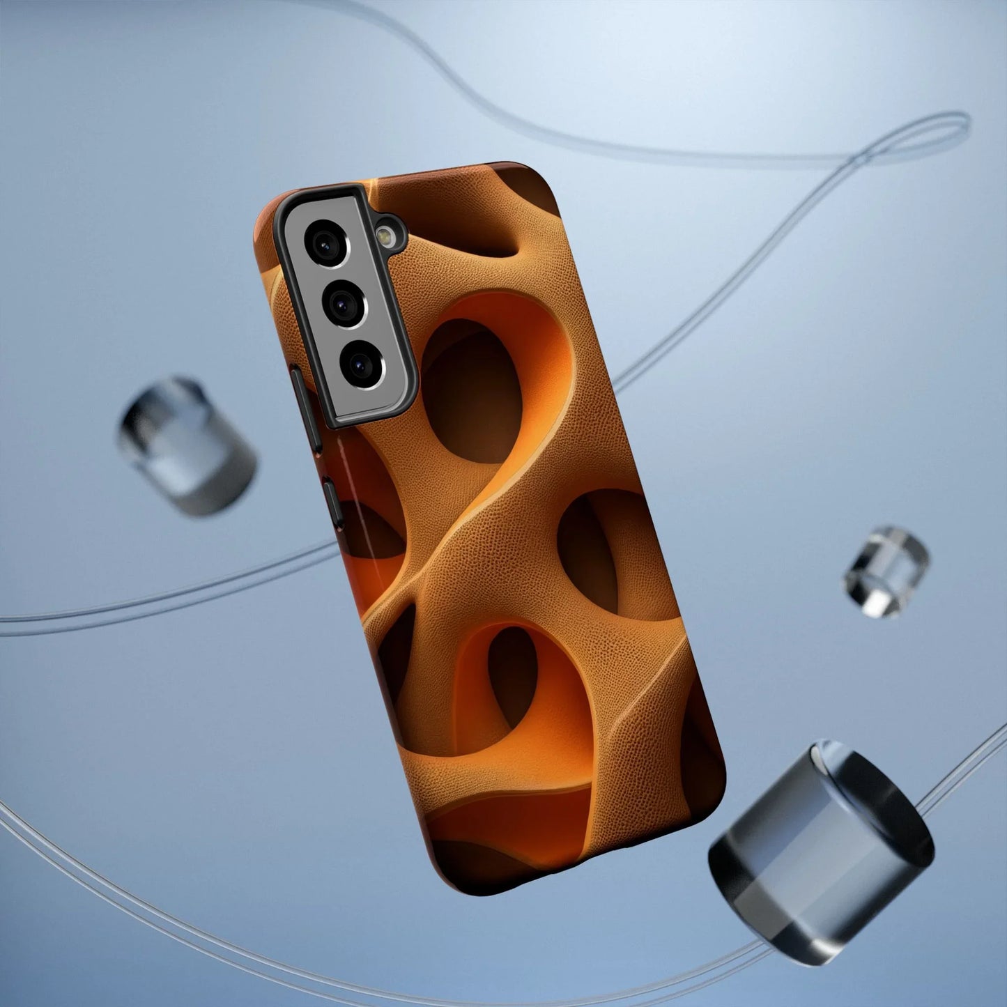 Amber Flow Phone Case for iPhone 11-17 and Samsung Galaxy S21-S22 Models - KarArmDesign