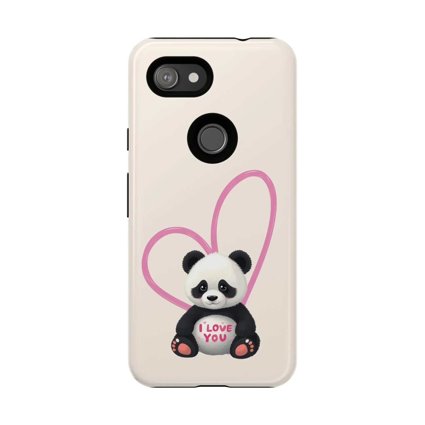 Cute Panda Heart Love Phone Case for Google Pixel up to 9 Models - KarArmDesign