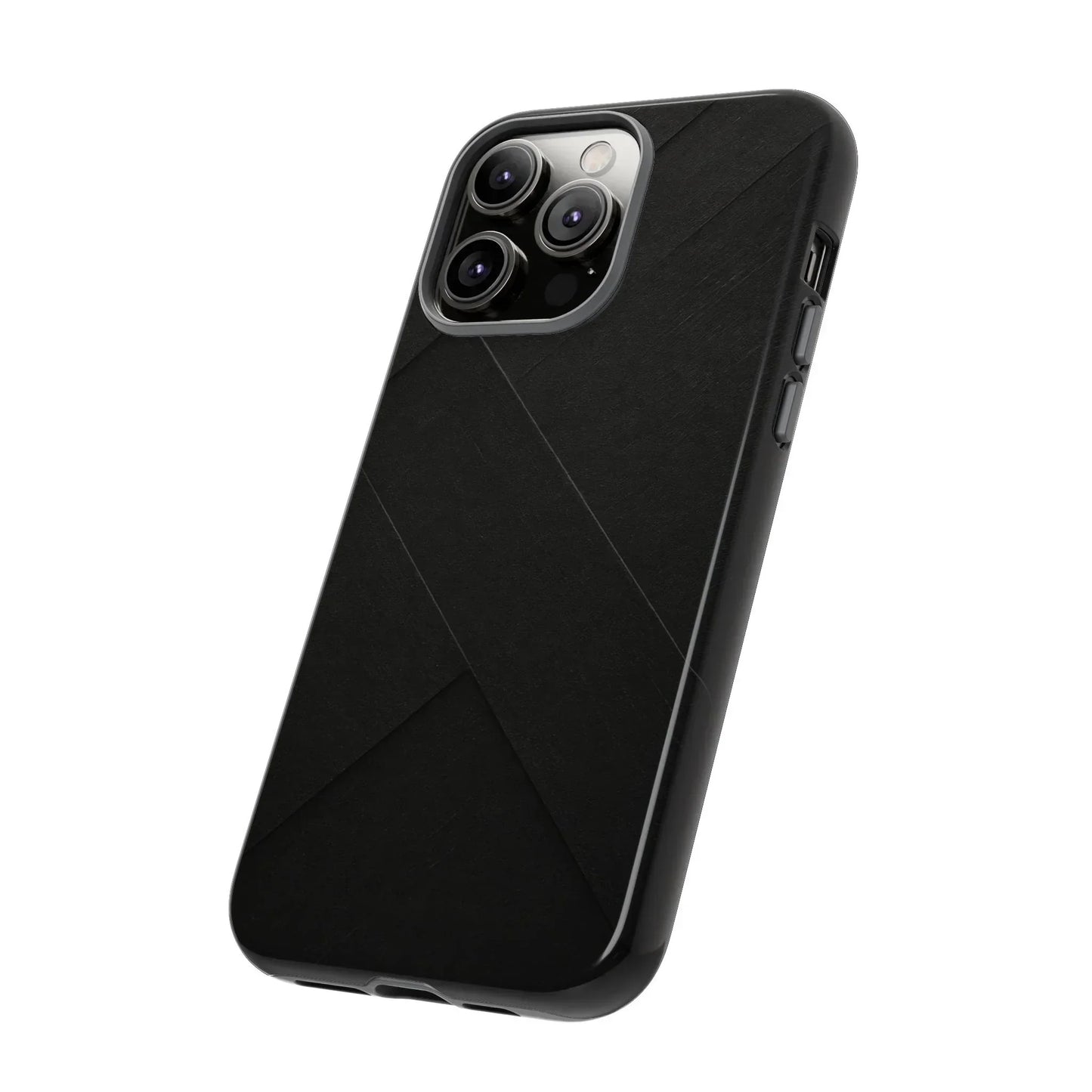 Matte Black Diagonal Line Phone Case for iPhone 8-16 and Galaxy S10-S25 Models - KarArmDesign