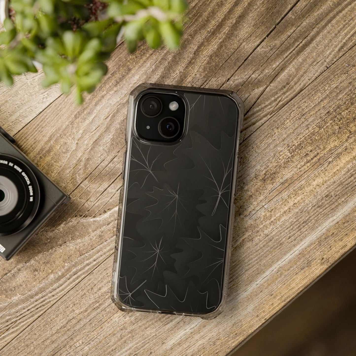 Botanical Noir Phone Case for iPhone 14-16 Models - KarArmDesign