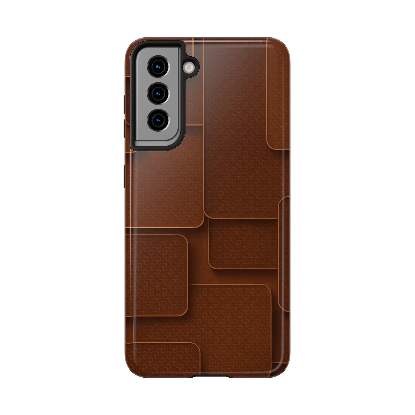 Textured Brown Phone Case for iPhone 7-16 and Samsung Galaxy S21-S24 Models - KarArmDesign