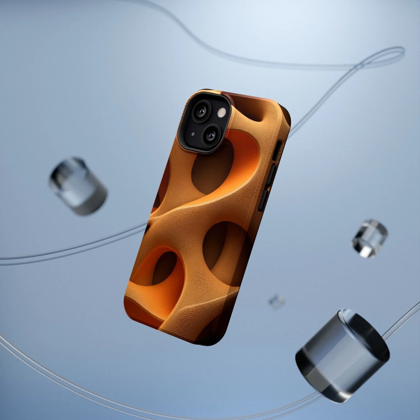 Amber Flow Phone Case for iPhone 11-17 and Samsung Galaxy S21-S22 Models - KarArmDesign