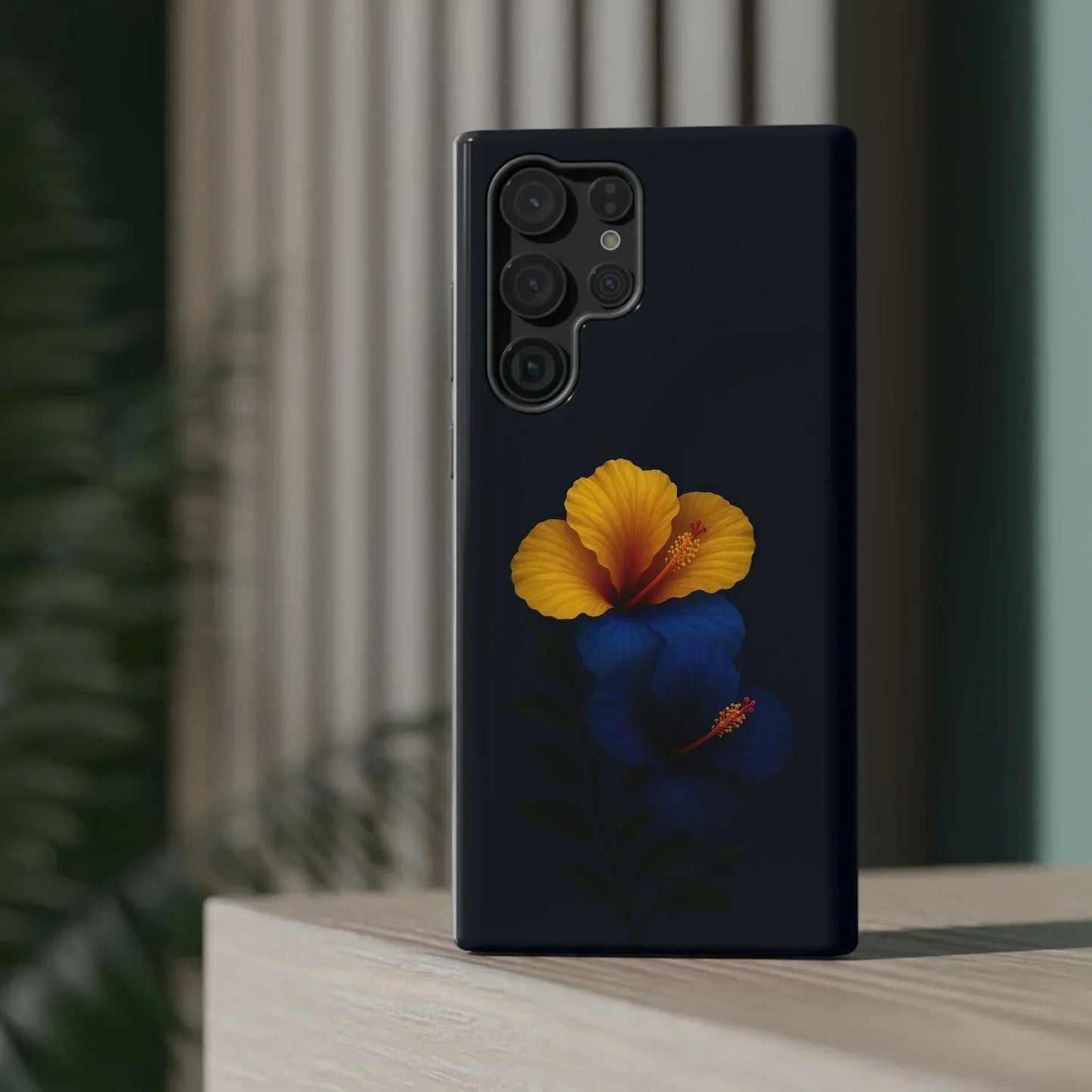 Elegant hibiscus phone case Impact-Resistant Cases for iPhone 12-16 and Samsung Galaxy S21-S22 Models - KarArmDesign