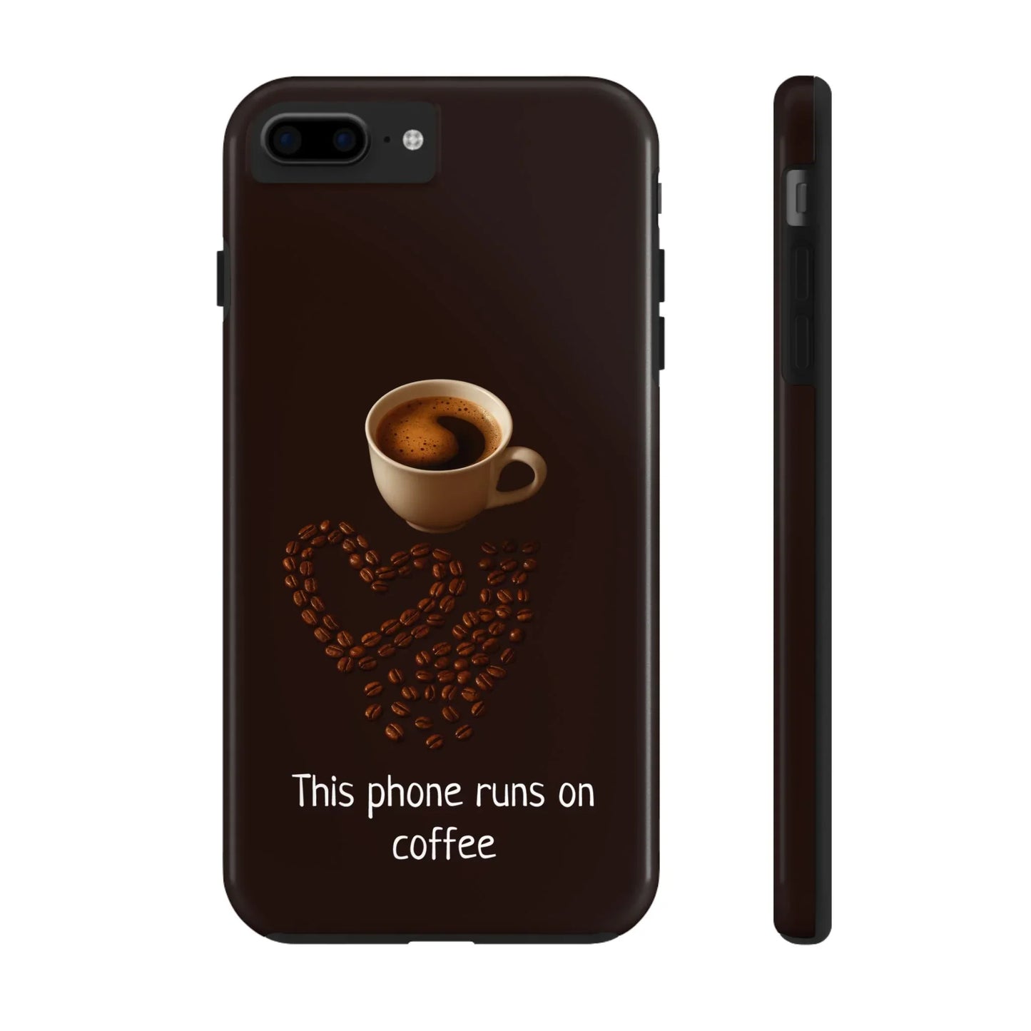 This Phone Runs On Coffee Quote Phone Case for iPhone and Galaxy - KarArmDesign