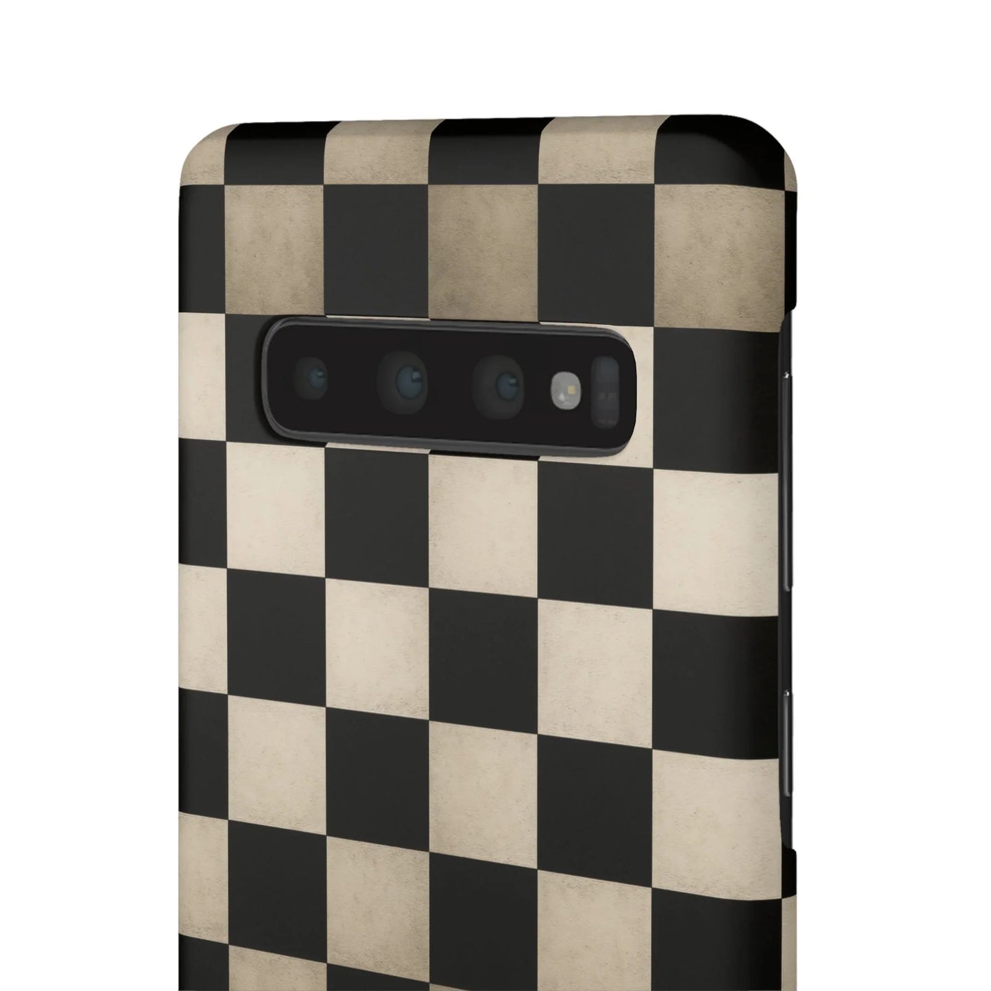 Stylish Matte Checker Phone Case for iPhone 7-16 and Samsung Galaxy S10-S24 Models - KarArmDesign
