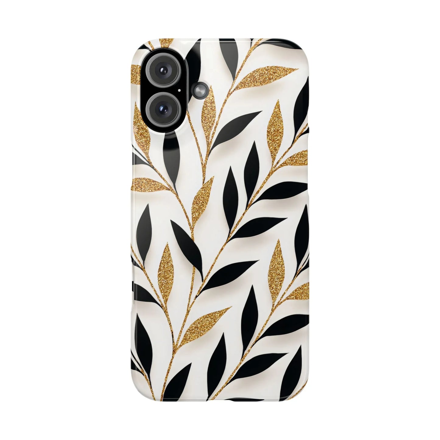 Botanical Gold Leaf Phone Case for iPhone 7-16 Models - KarArmDesign