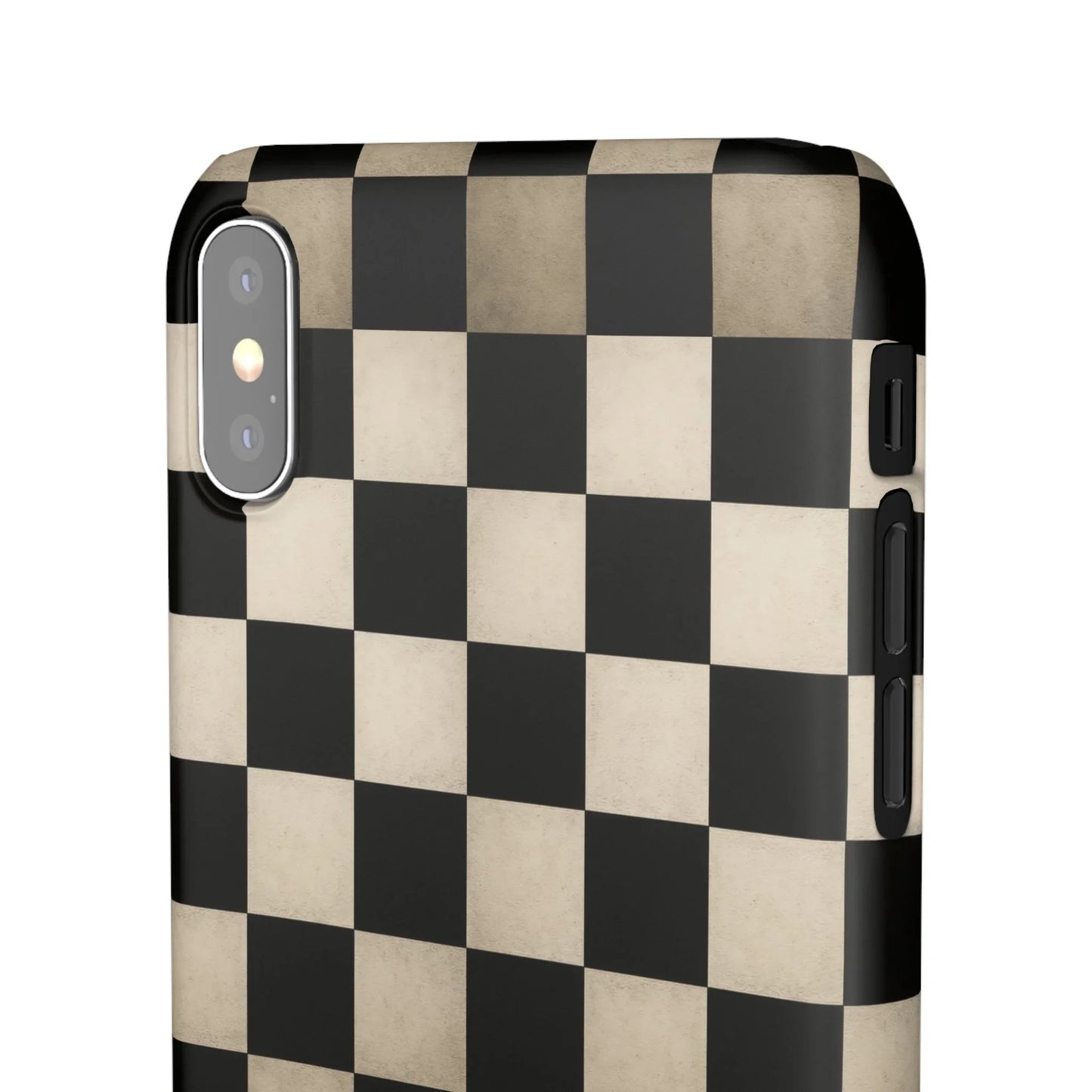 Stylish Matte Checker Phone Case for iPhone 7-16 and Samsung Galaxy S10-S24 Models - KarArmDesign