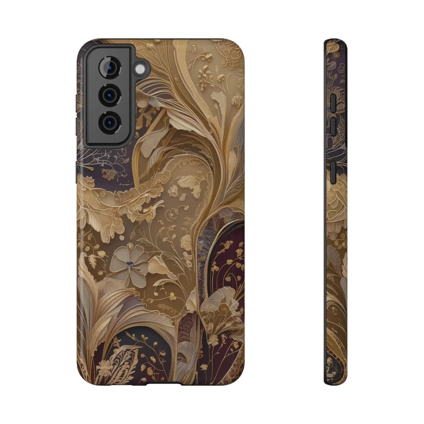 Botanical Luxury Design Impact-Resistant Phone Case for iPhone 12-16 and Galaxy S21-S22 Models - KarArmDesign