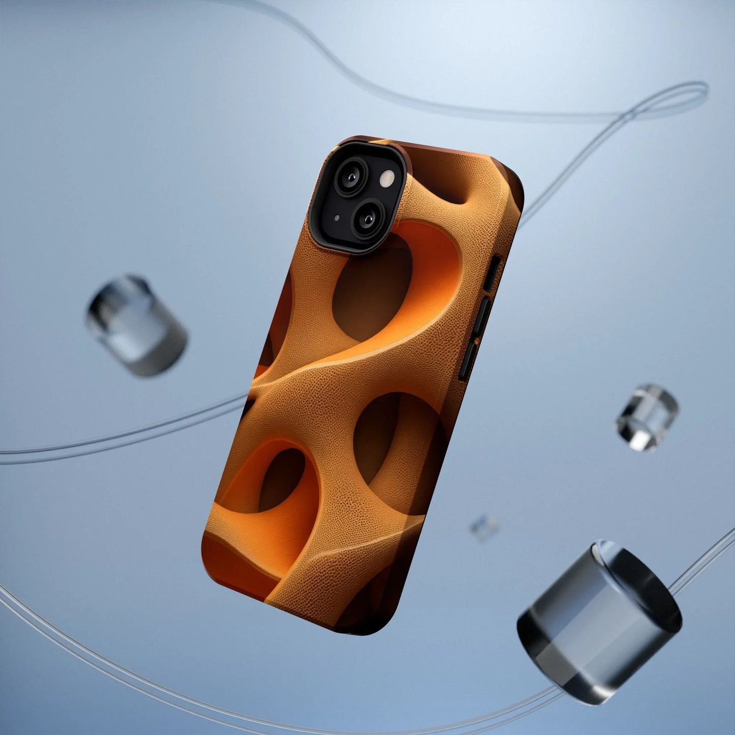 Amber Flow Phone Case for iPhone 11-17 and Samsung Galaxy S21-S22 Models - KarArmDesign