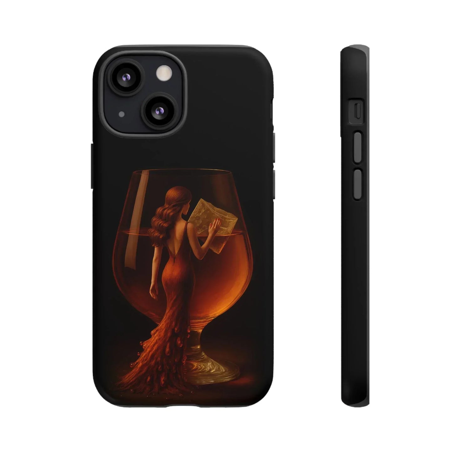 Elegant Midnight Lady Phone Case for iPhone 8-16 and Google Pixel up to 9 Models - KarArmDesign