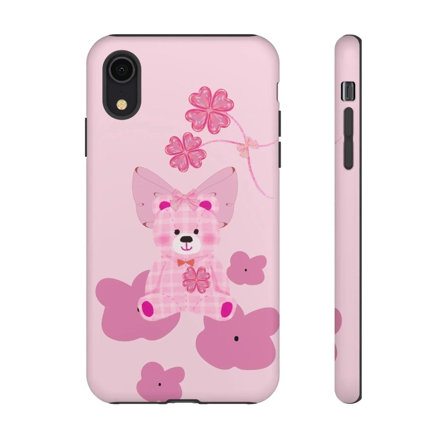 Pink Teddy Bear Phone Cases for iPhone, Pixel and Galaxy Models - KarArmDesign
