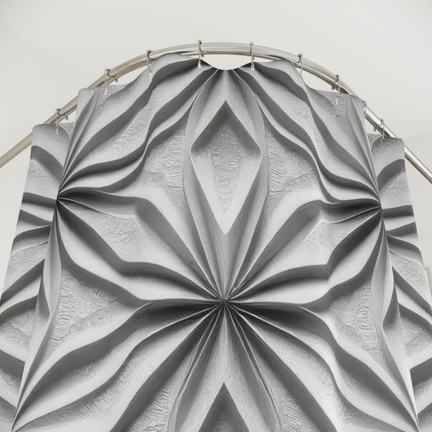 Modern Geometric Patterned Shower Curtain – Stylish Bathroom Decor - KarArmDesign