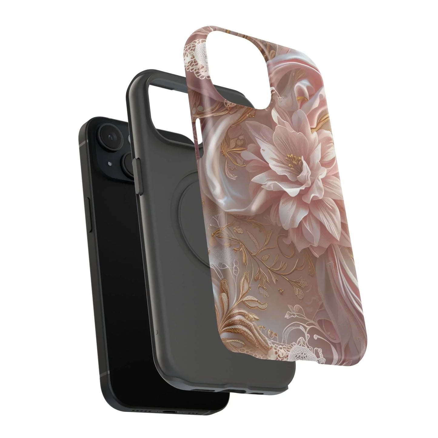 Elegant Floral Impact-Resistant Phone Case for iPhone 12-16 and Samsung Galaxy S21-S22 Models - KarArmDesign
