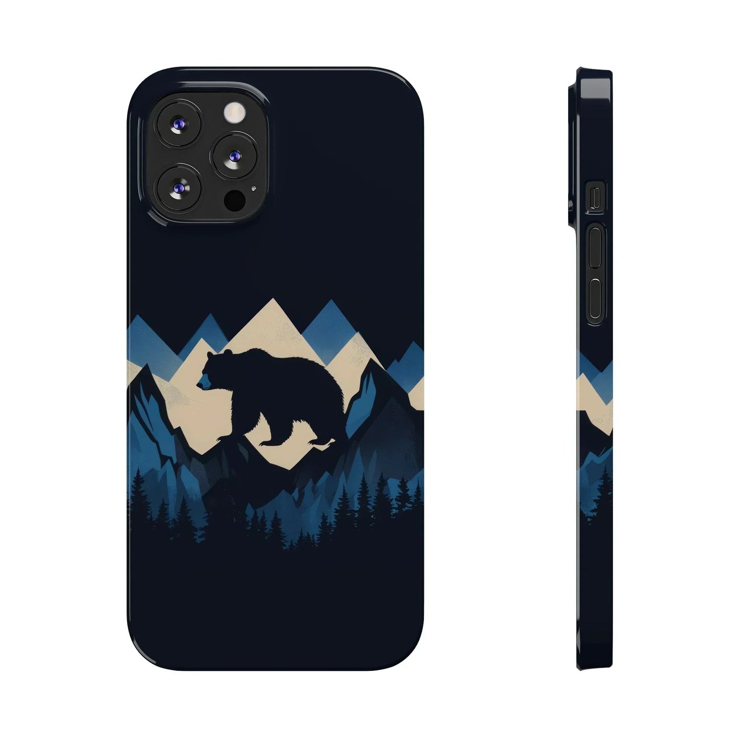 Wild Bear in the Peaks – Mountain Adventure Slim Phone Case for iPhone 7-16 Models - KarArmDesign