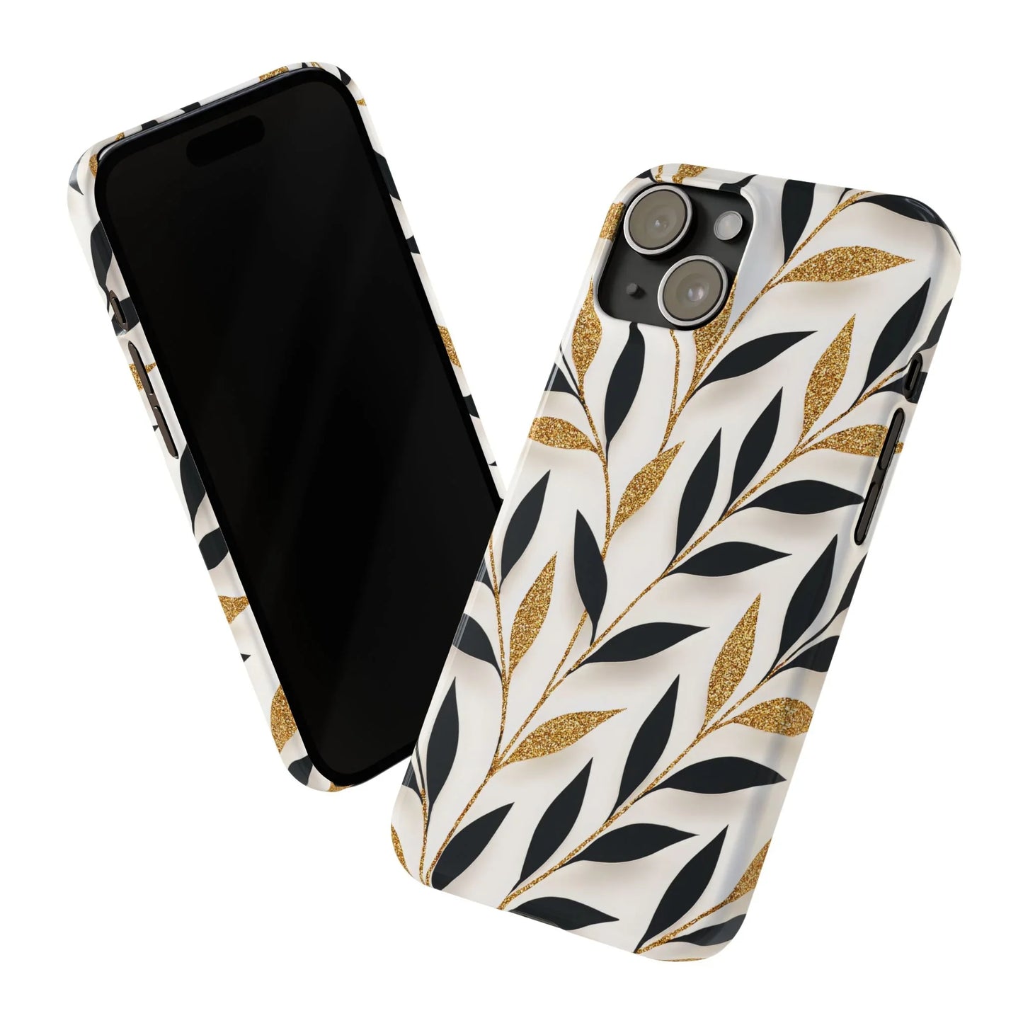 Botanical Gold Leaf Phone Case for iPhone 7-16 Models - KarArmDesign