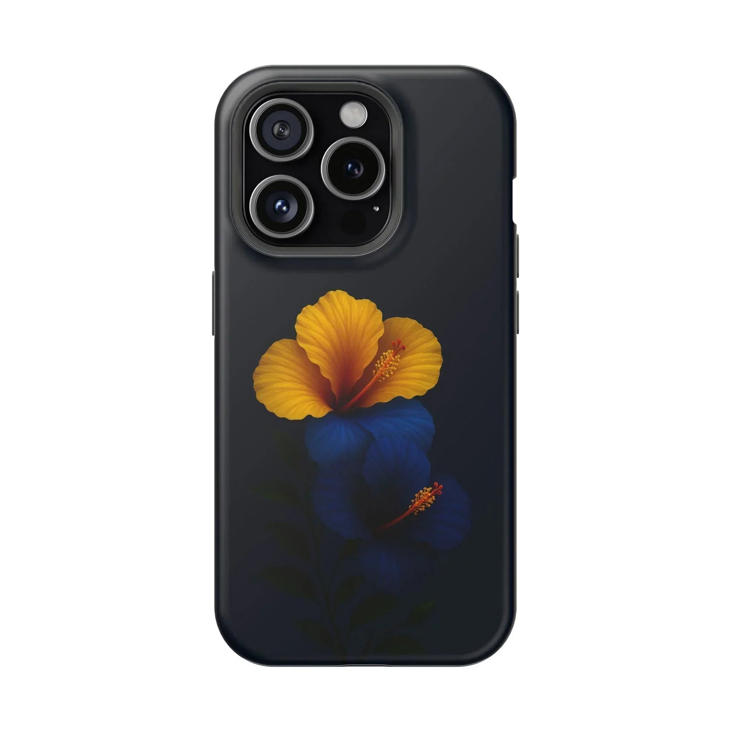 Elegant hibiscus phone case Impact-Resistant Cases for iPhone 12-16 and Samsung Galaxy S21-S22 Models - KarArmDesign