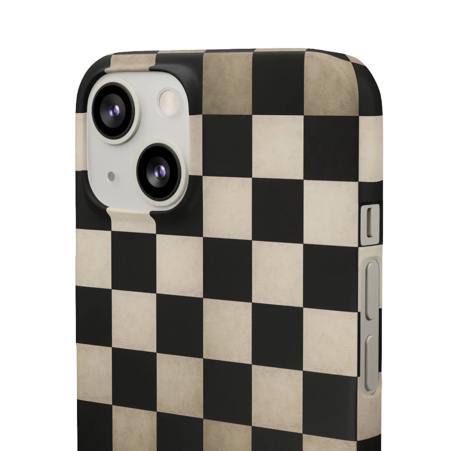 Stylish Matte Checker Phone Case for iPhone 7-16 and Samsung Galaxy S10-S24 Models - KarArmDesign