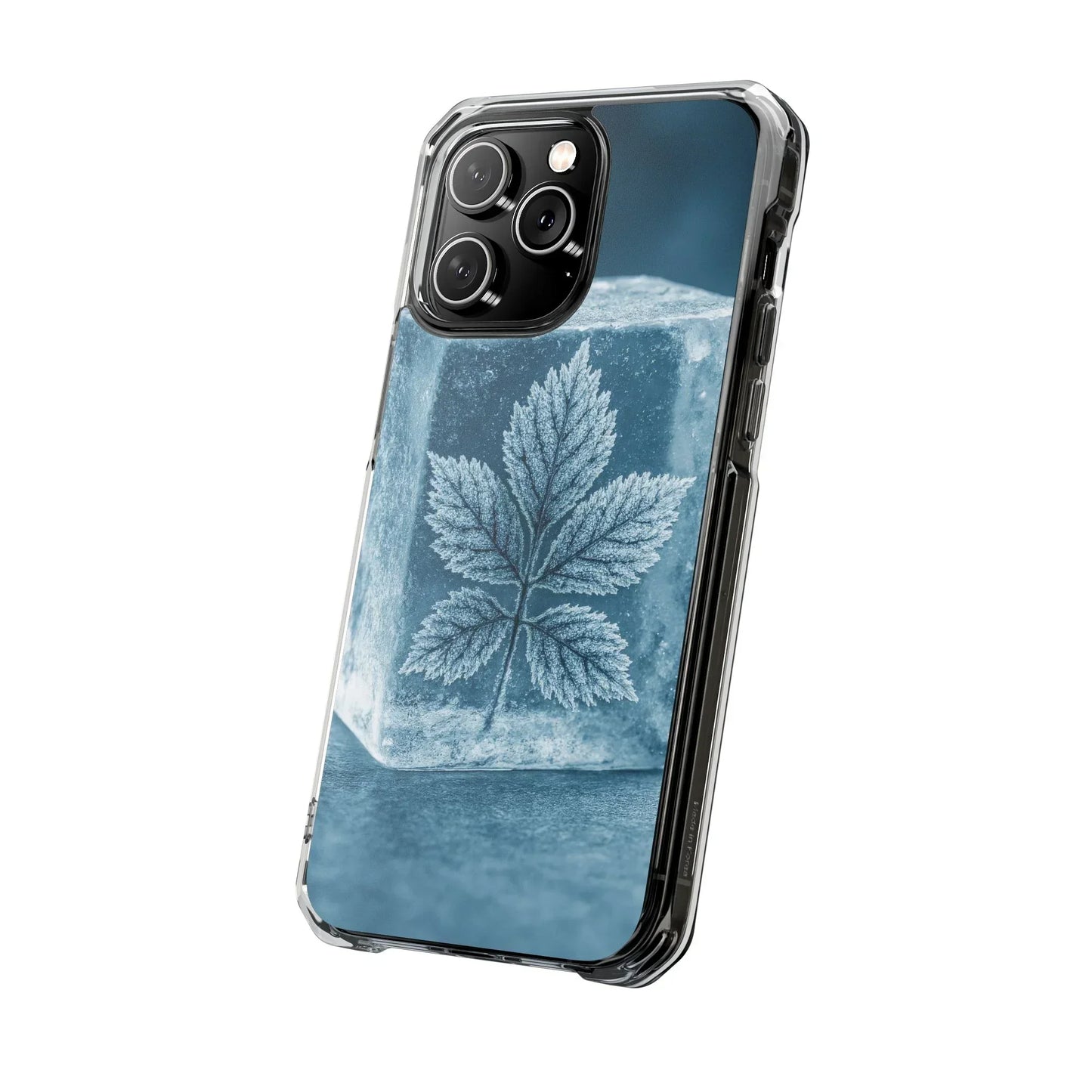 Frozen Leaf Inside Ice Cube - Phone Case for iPhone 14-16 Models - KarArmDesign