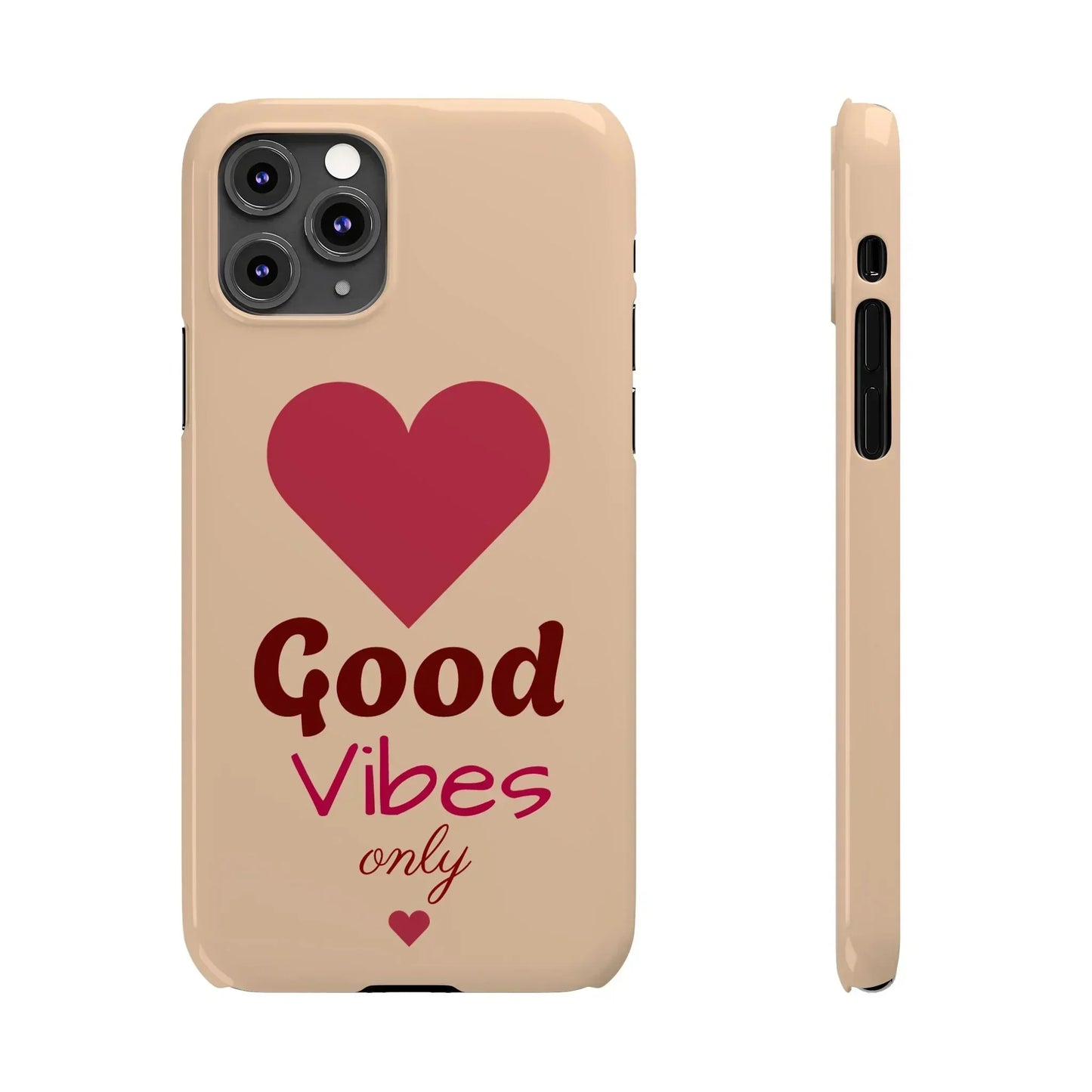 Good Vibes Only Slim Phone Case for iPhone 7 to 16 Series Models - KarArmDesign