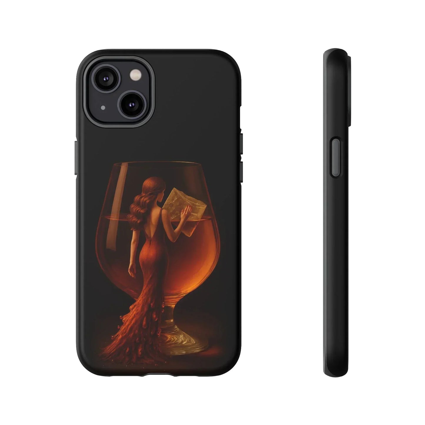 Elegant Midnight Lady Phone Case for iPhone 8-16 and Google Pixel up to 9 Models - KarArmDesign