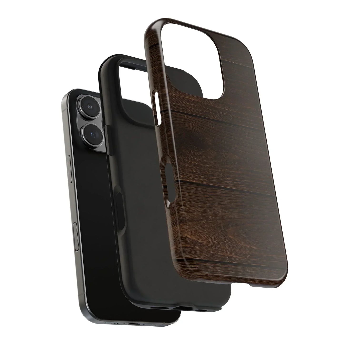 Dark Wood Grain Phone Case for iPhone and Galaxy - KarArmDesign