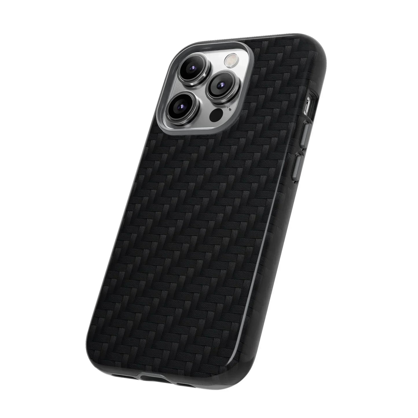 Black Carbon Phone Case Tough Case for iPhone 8-16 and Google Pixel up to 9 Models - KarArmDesign