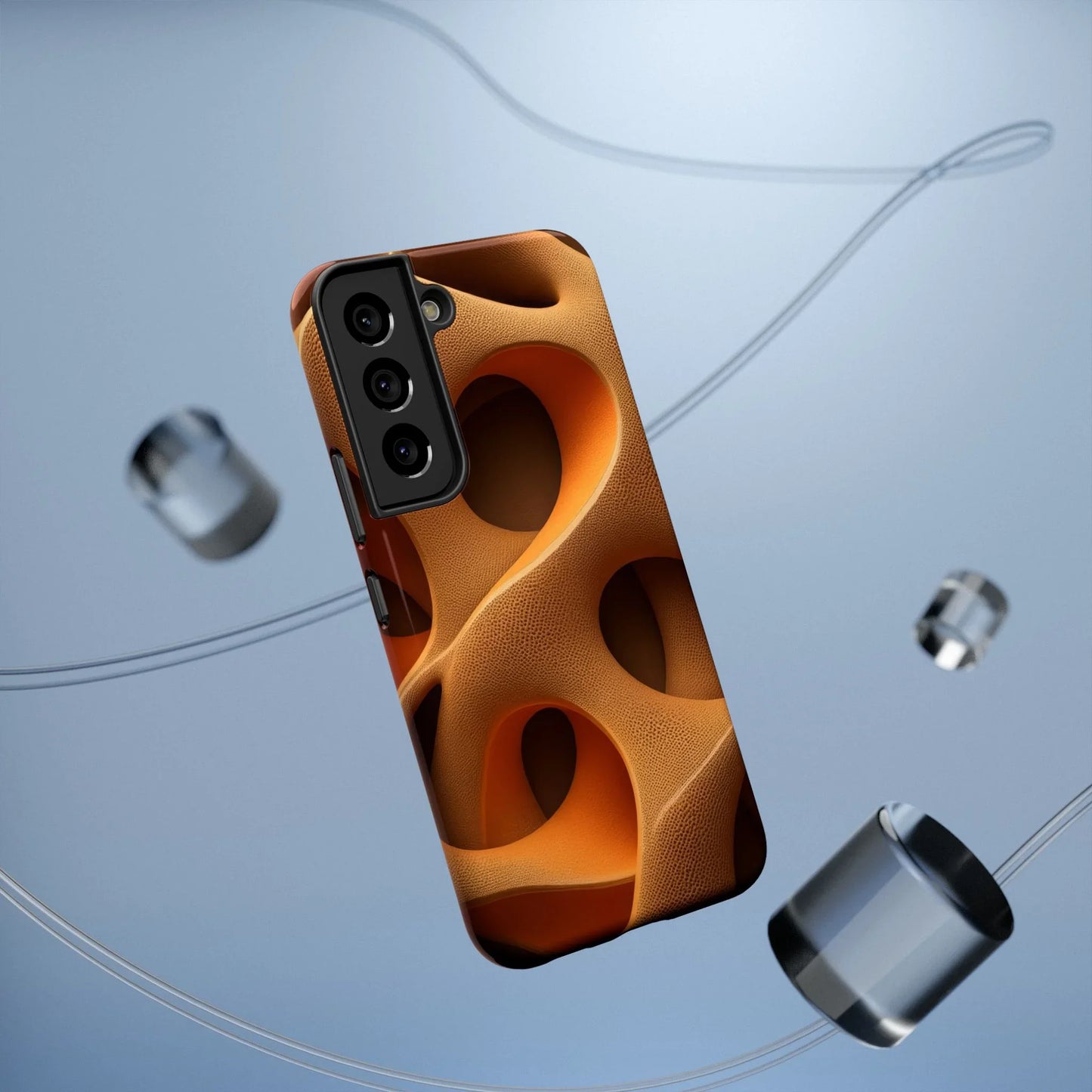 Amber Flow Phone Case for iPhone 11-17 and Samsung Galaxy S21-S22 Models - KarArmDesign