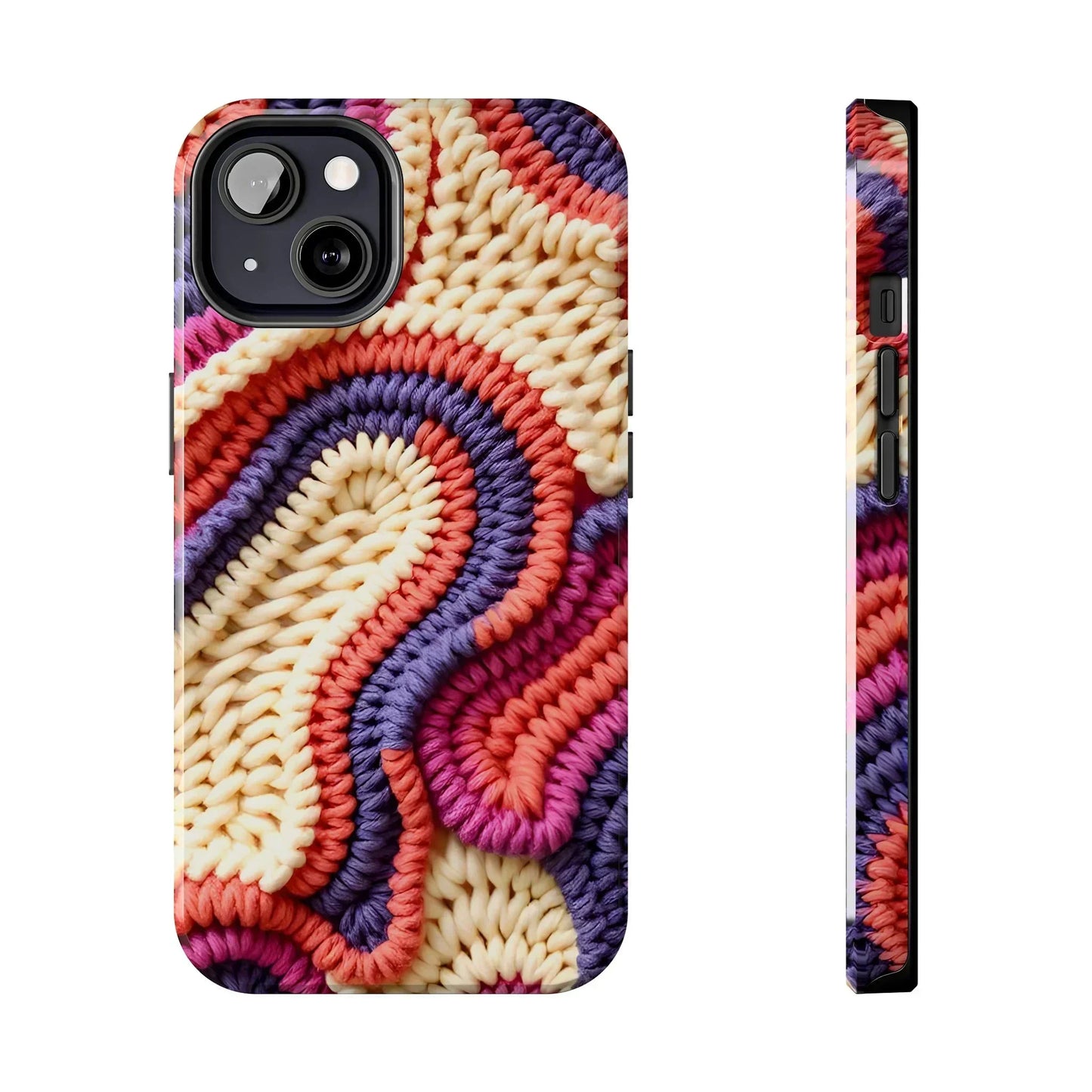 Handwoven Textile Art Phone Case for iPhone 7-16 and Galaxy S21-S24 Models - KarArmDesign