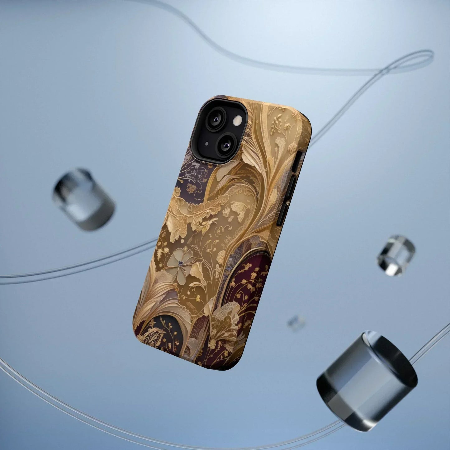 Botanical Luxury Design Impact-Resistant Phone Case for iPhone 12-16 and Galaxy S21-S22 Models - KarArmDesign