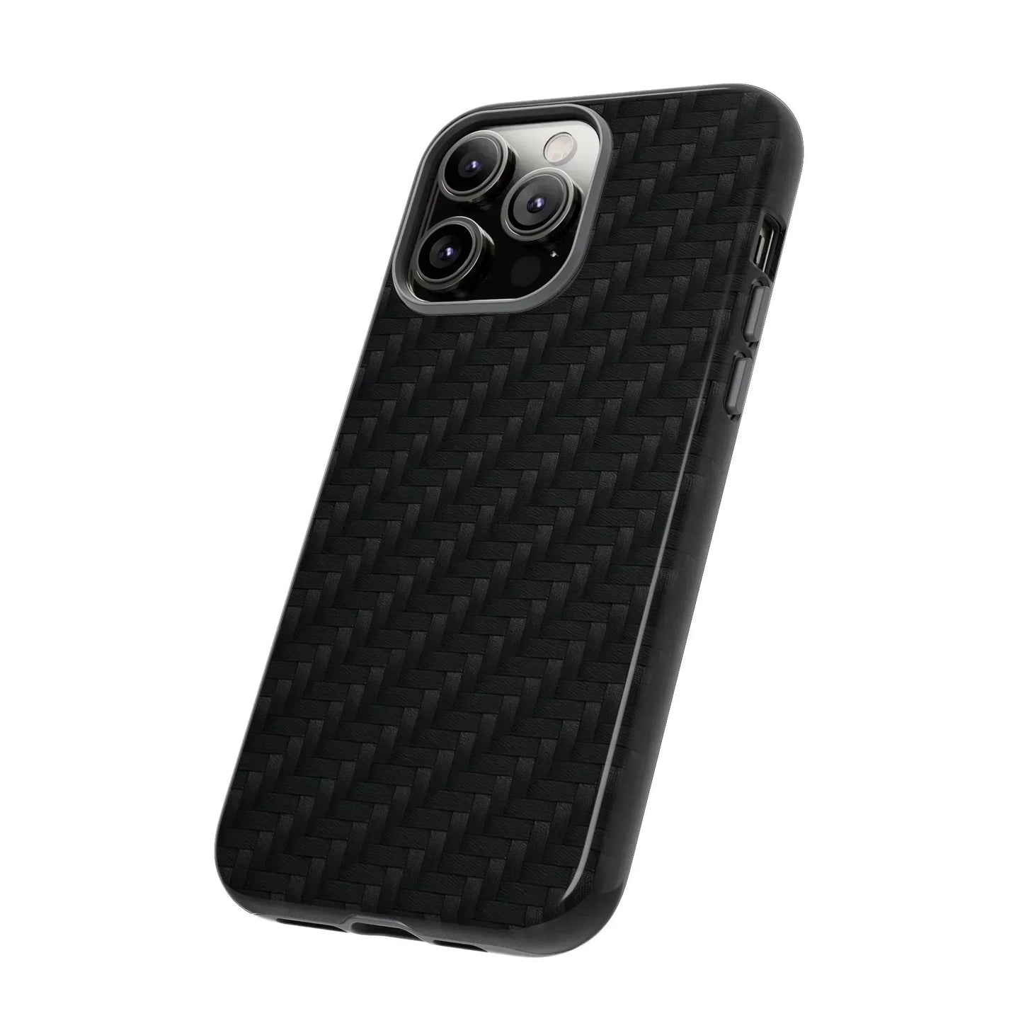 Black Carbon Phone Case Tough Case for iPhone 8-16 and Google Pixel up to 9 Models - KarArmDesign