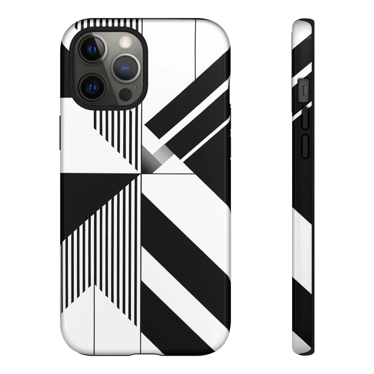 Monochrome Tough Phone Case for iPhone 11-16 and Samsung Galaxy S10–S25 Models - KarArmDesign