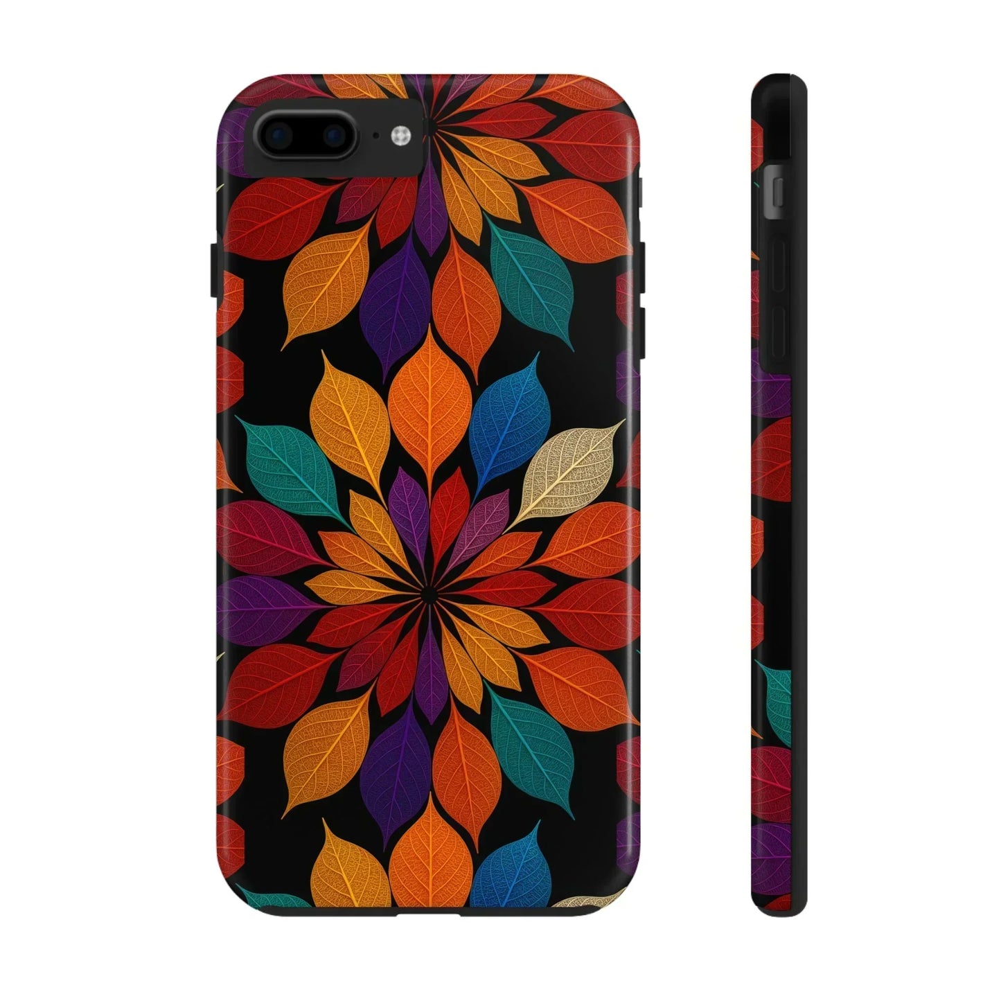 Leaf Mandala Phone Case for iPhone 7-16 and Samsung Galaxy S21-S24 Models - KarArmDesign