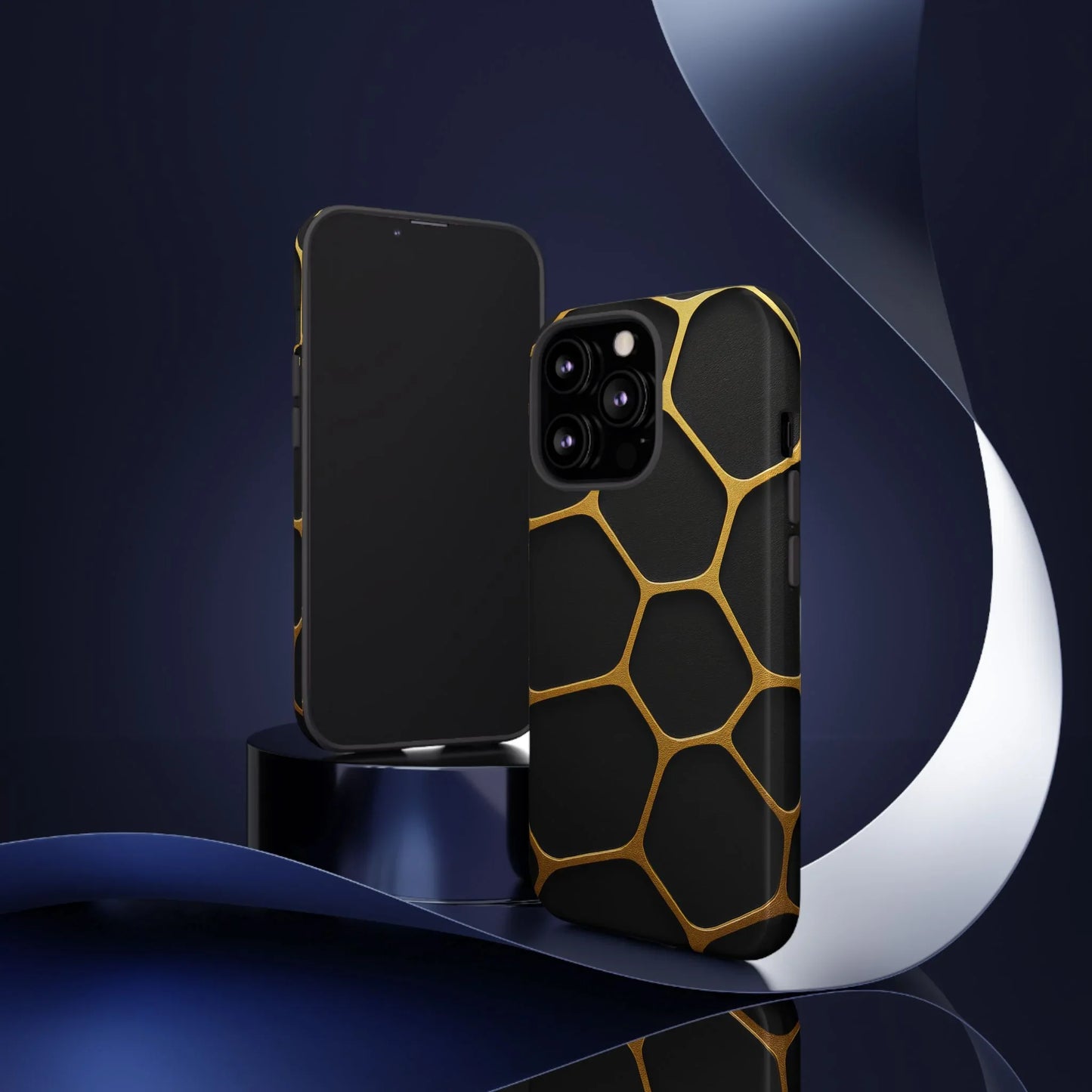 Golden Cellscape Phone Case for iPhone 8-16 and Galaxy S10-S25 Models - KarArmDesign