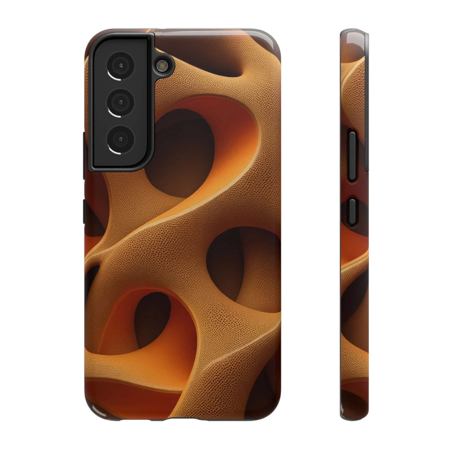 Amber Flow Phone Case for iPhone 11-17 and Samsung Galaxy S21-S22 Models - KarArmDesign