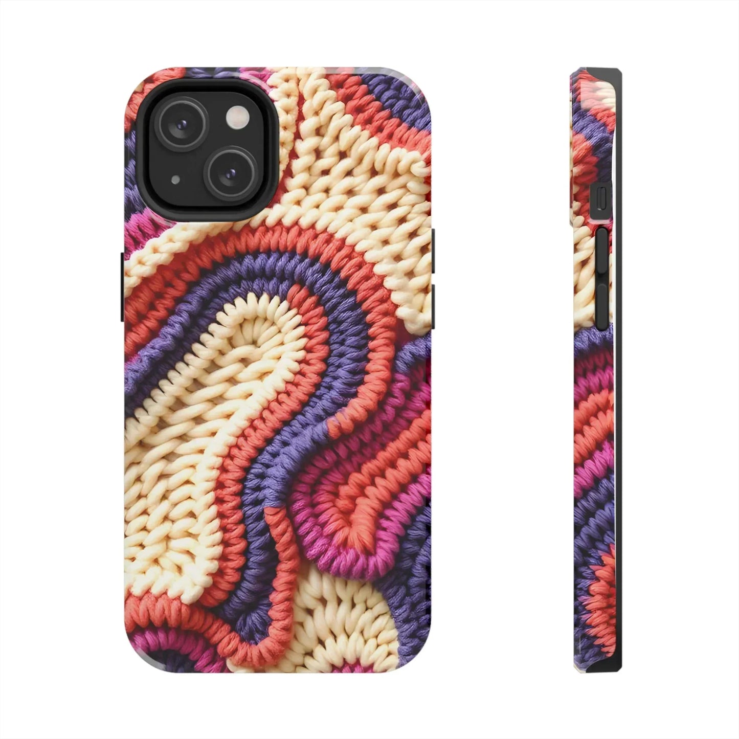 Handwoven Textile Art Phone Case for iPhone 7-16 and Galaxy S21-S24 Models - KarArmDesign