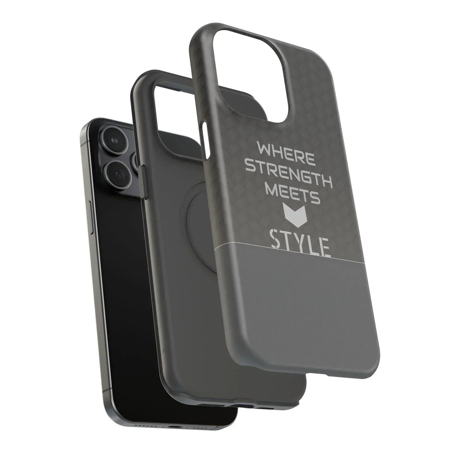 Gray Carbon Phone Case for iPhone 12-16 and Galaxy S21-S22 Models - KarArmDesign