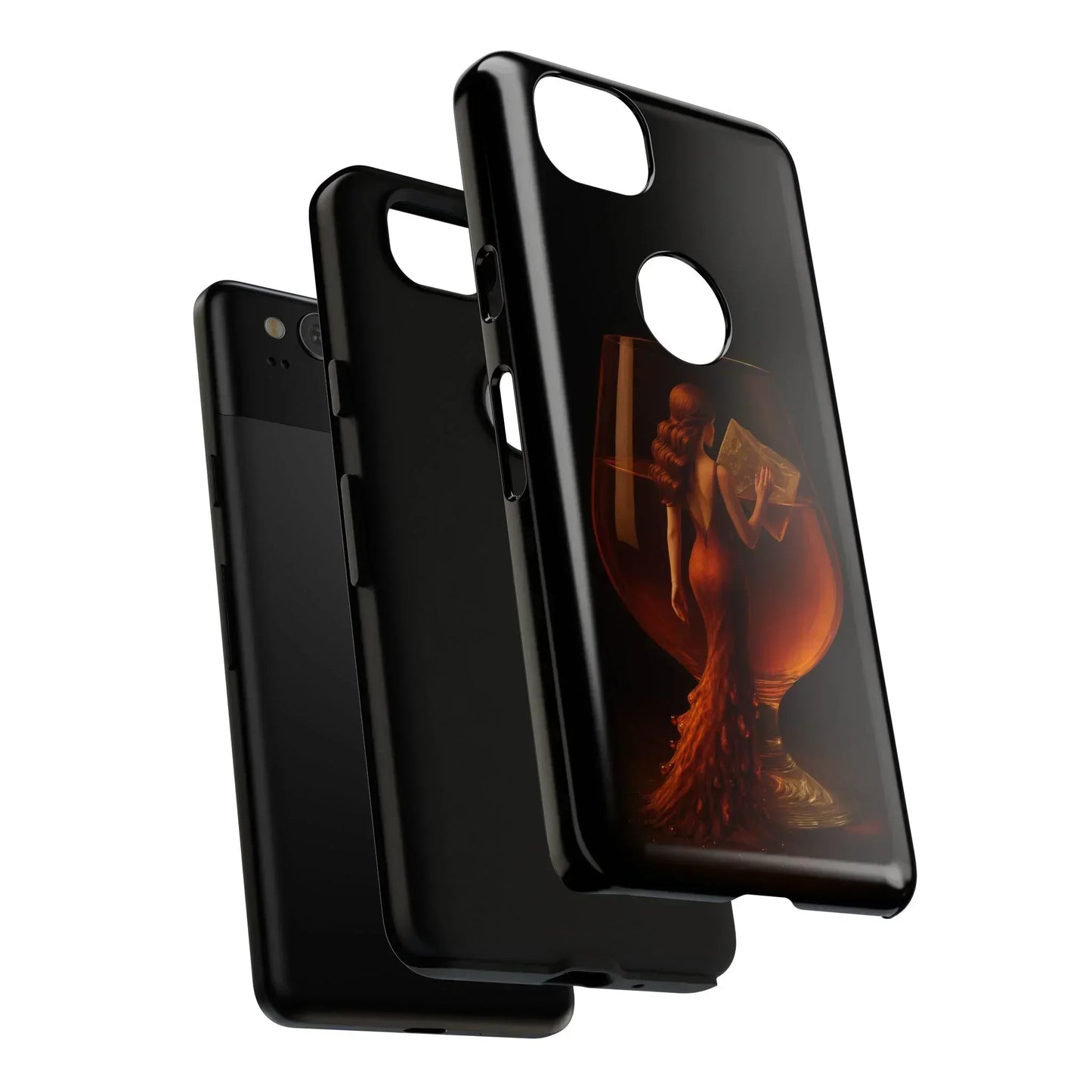 Elegant Midnight Lady Phone Case for iPhone 8-16 and Google Pixel up to 9 Models - KarArmDesign