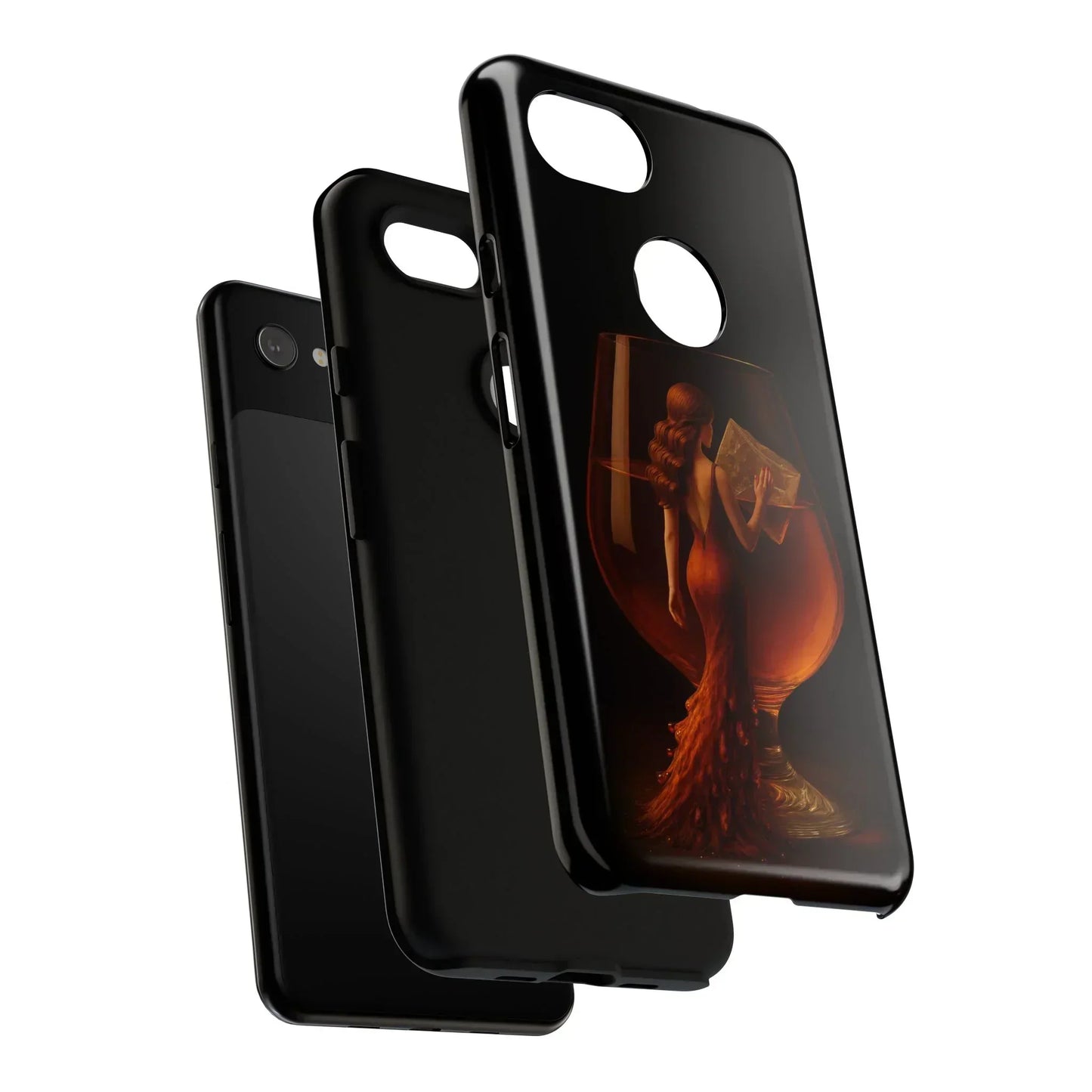 Elegant Midnight Lady Phone Case for iPhone 8-16 and Google Pixel up to 9 Models - KarArmDesign