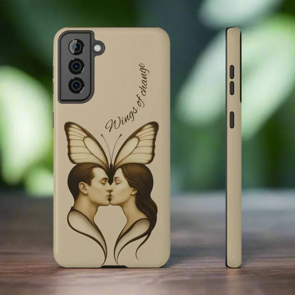 Romantic Butterfly Couple Phone Case for iPhone 12-16 and Samsung Galaxy S22 - KarArmDesign