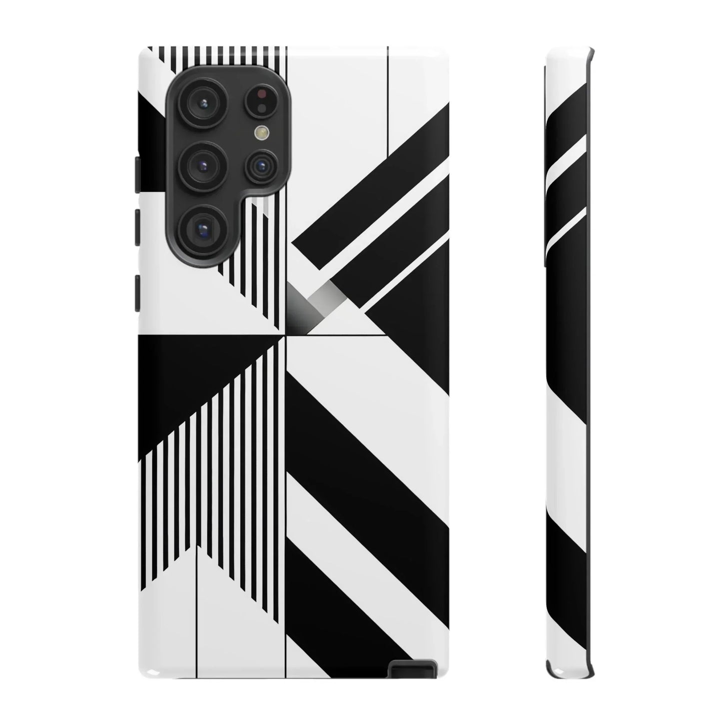 Monochrome Tough Phone Case for iPhone 11-16 and Samsung Galaxy S10–S25 Models - KarArmDesign