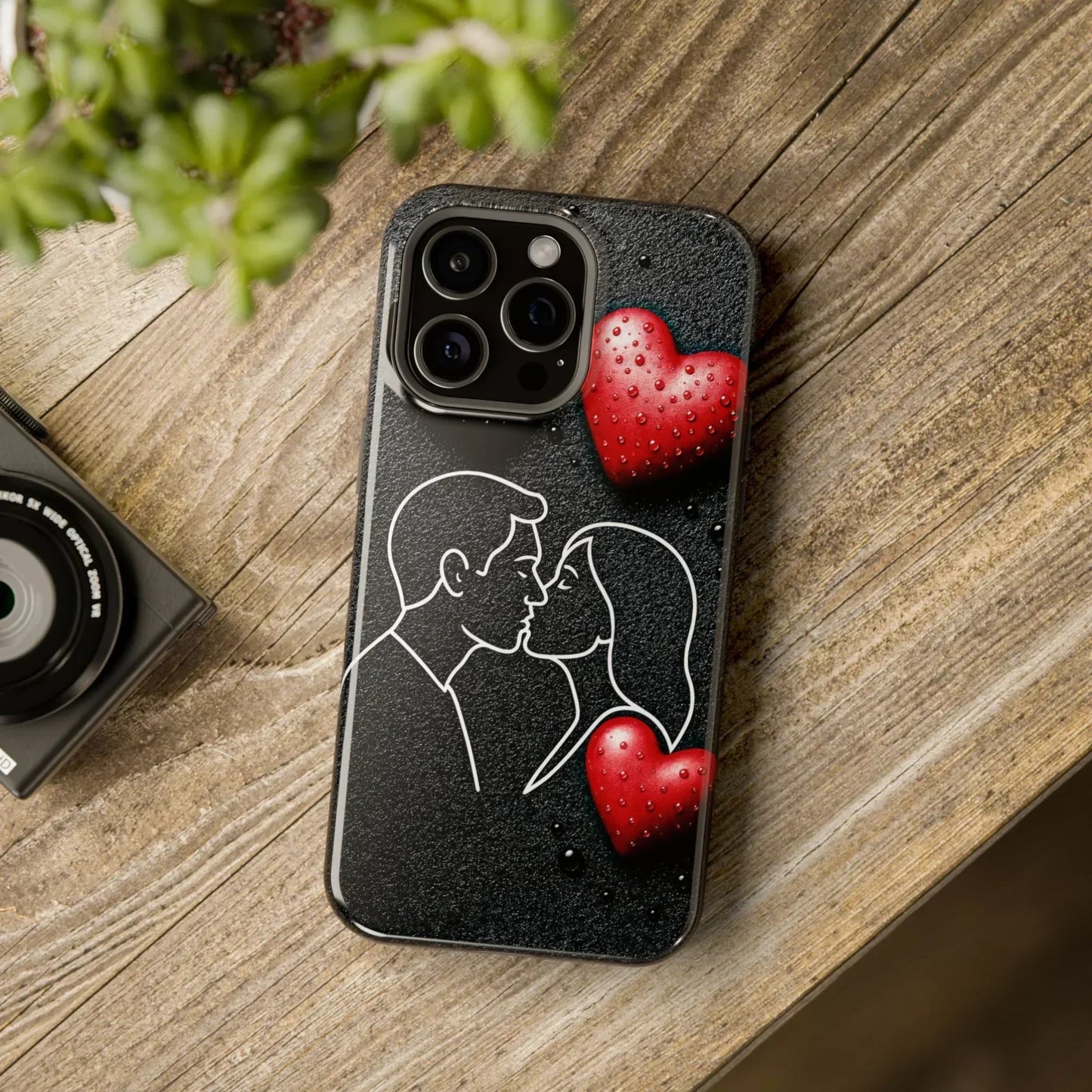 Midnight Kiss Phone Case for iPhone 13-16 Models - KarArmDesign