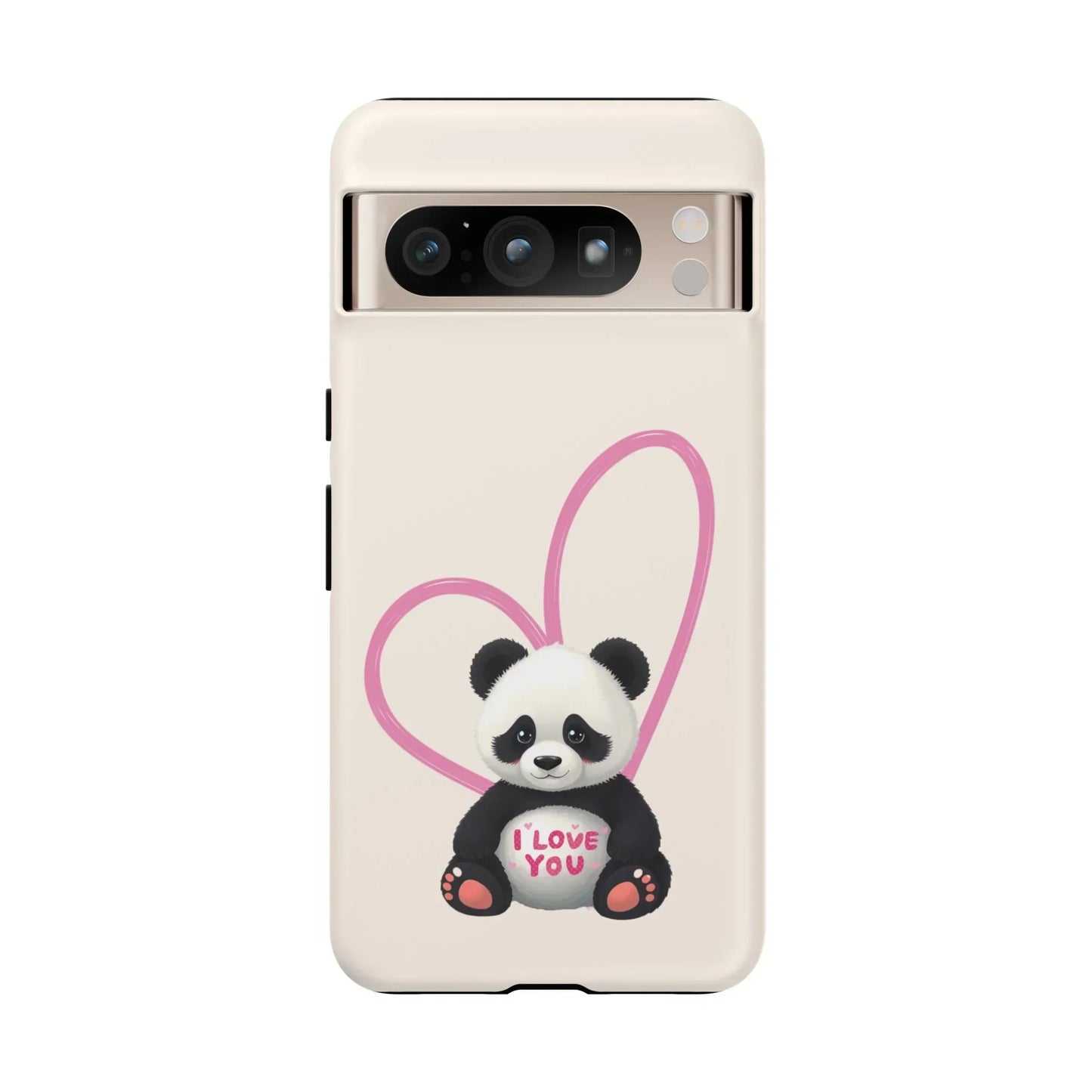 Cute Panda Heart Love Phone Case for Google Pixel up to 9 Models - KarArmDesign
