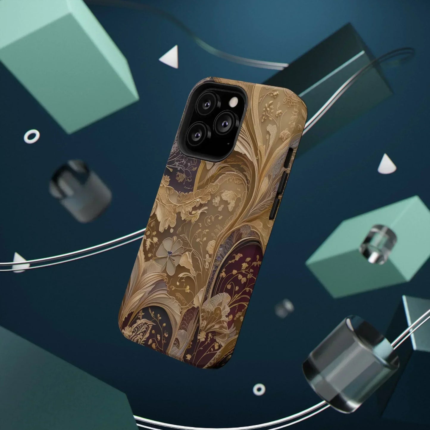 Botanical Luxury Design Impact-Resistant Phone Case for iPhone 12-16 and Galaxy S21-S22 Models - KarArmDesign