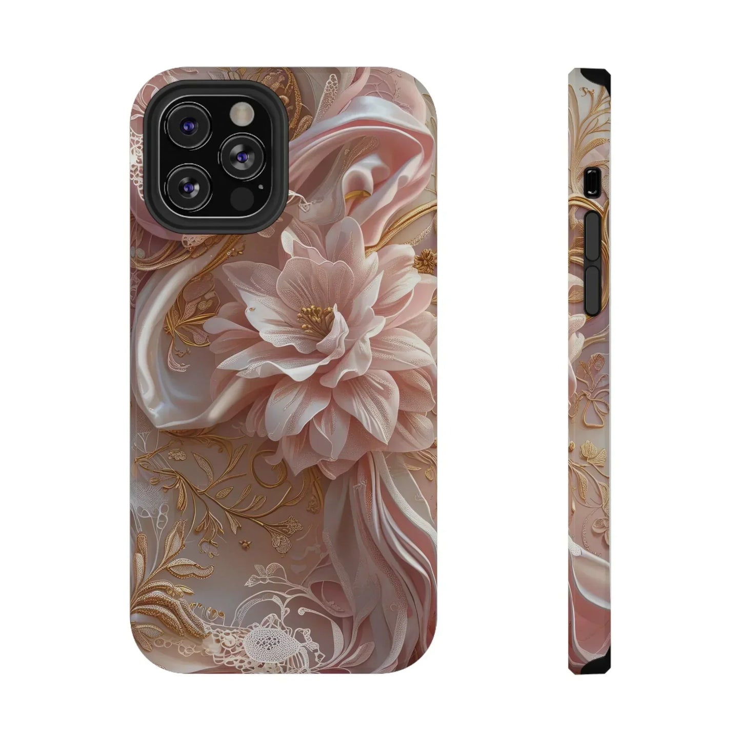 Elegant Floral Impact-Resistant Phone Case for iPhone 12-16 and Samsung Galaxy S21-S22 Models - KarArmDesign