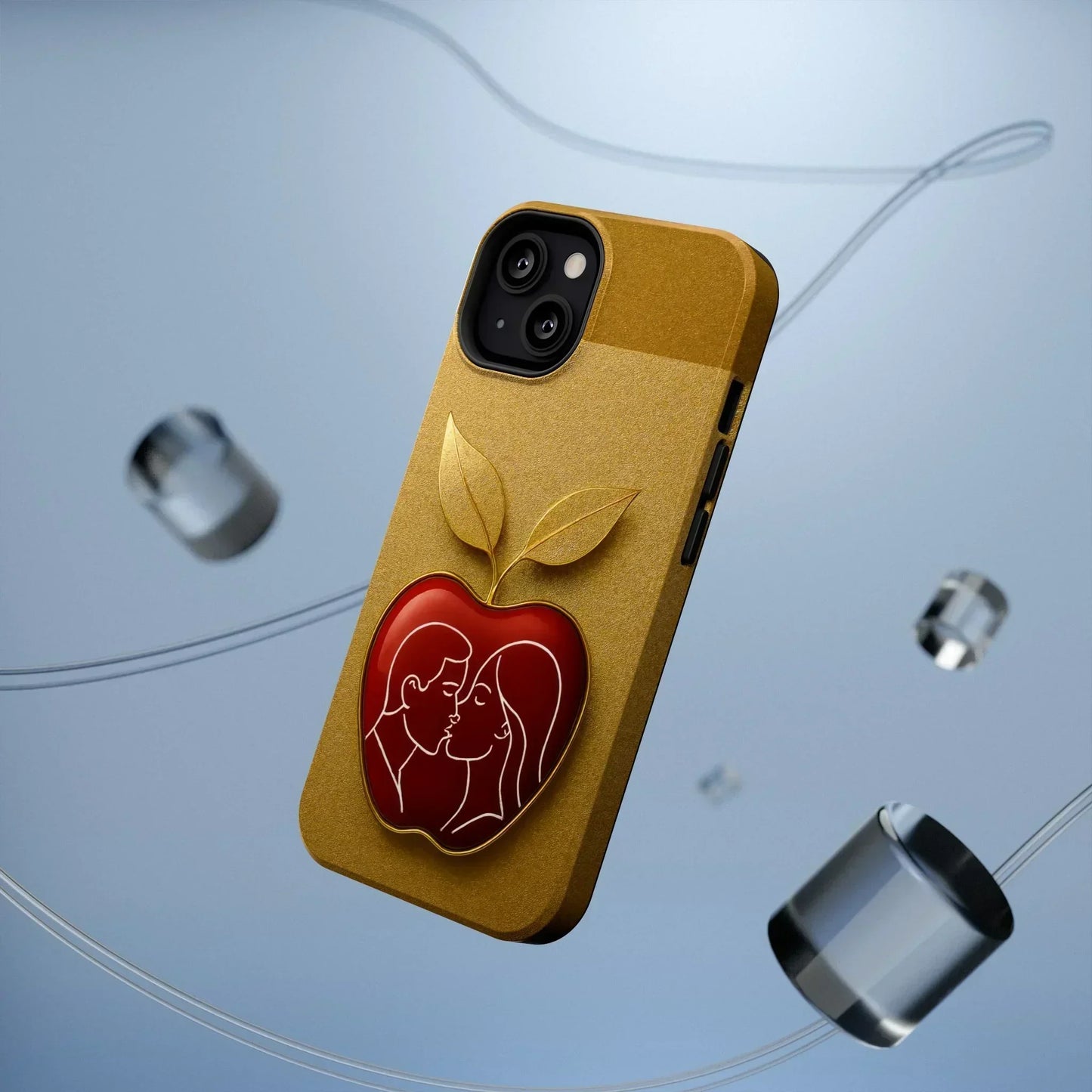Romantic Apple Phone Case for iPhone 12-16 Models - KarArmDesign