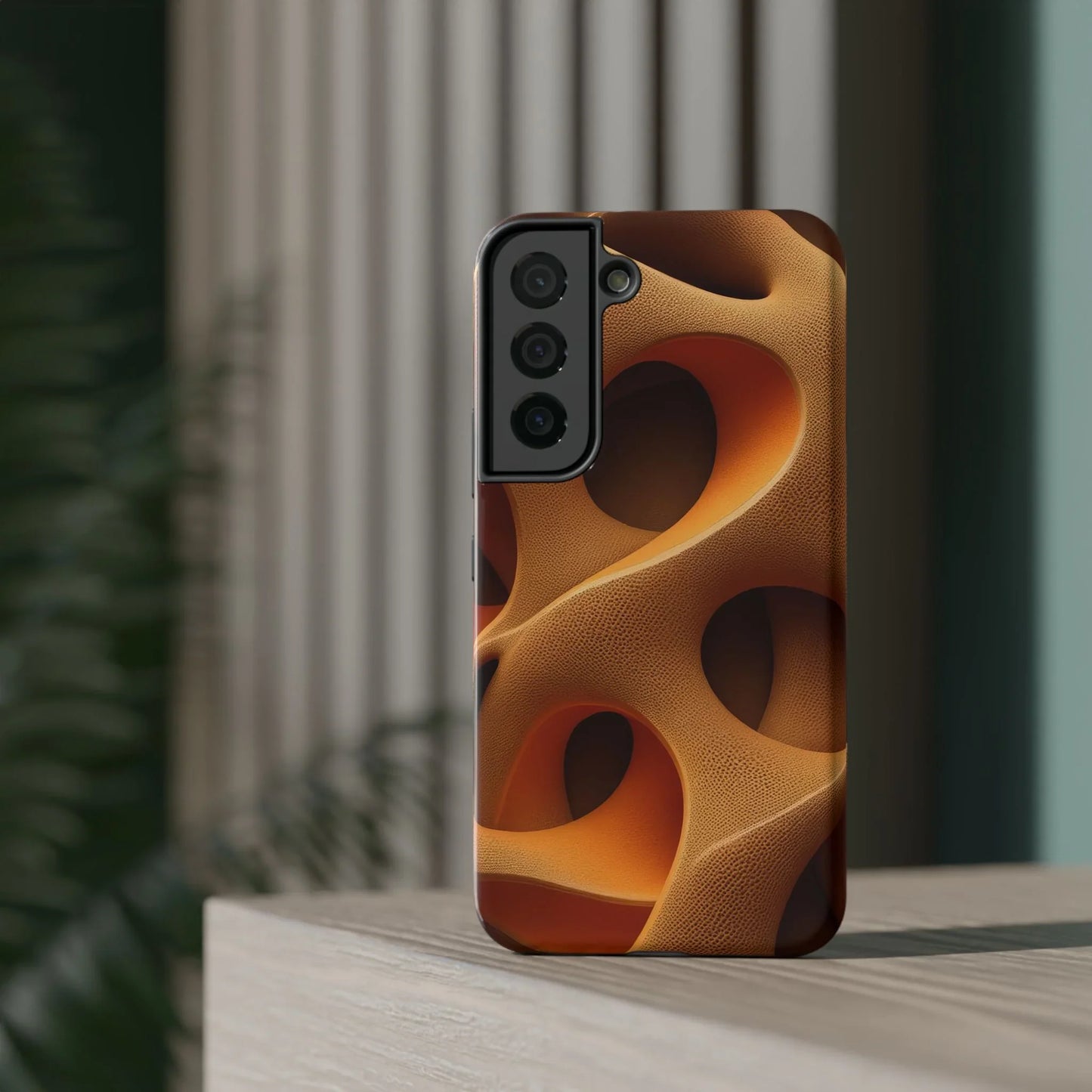Amber Flow Phone Case for iPhone 11-17 and Samsung Galaxy S21-S22 Models - KarArmDesign