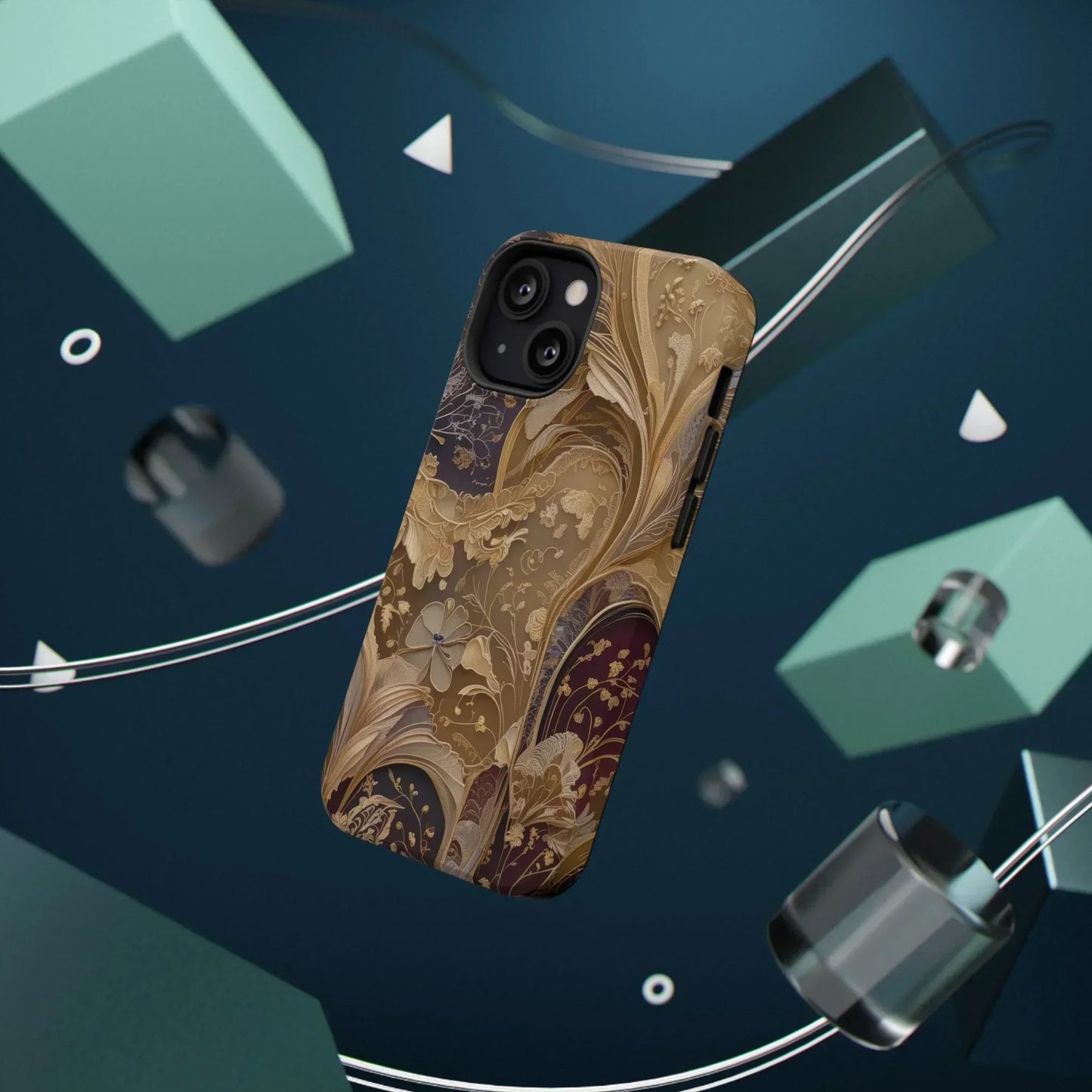 Botanical Luxury Design Impact-Resistant Phone Case for iPhone 12-16 and Galaxy S21-S22 Models - KarArmDesign