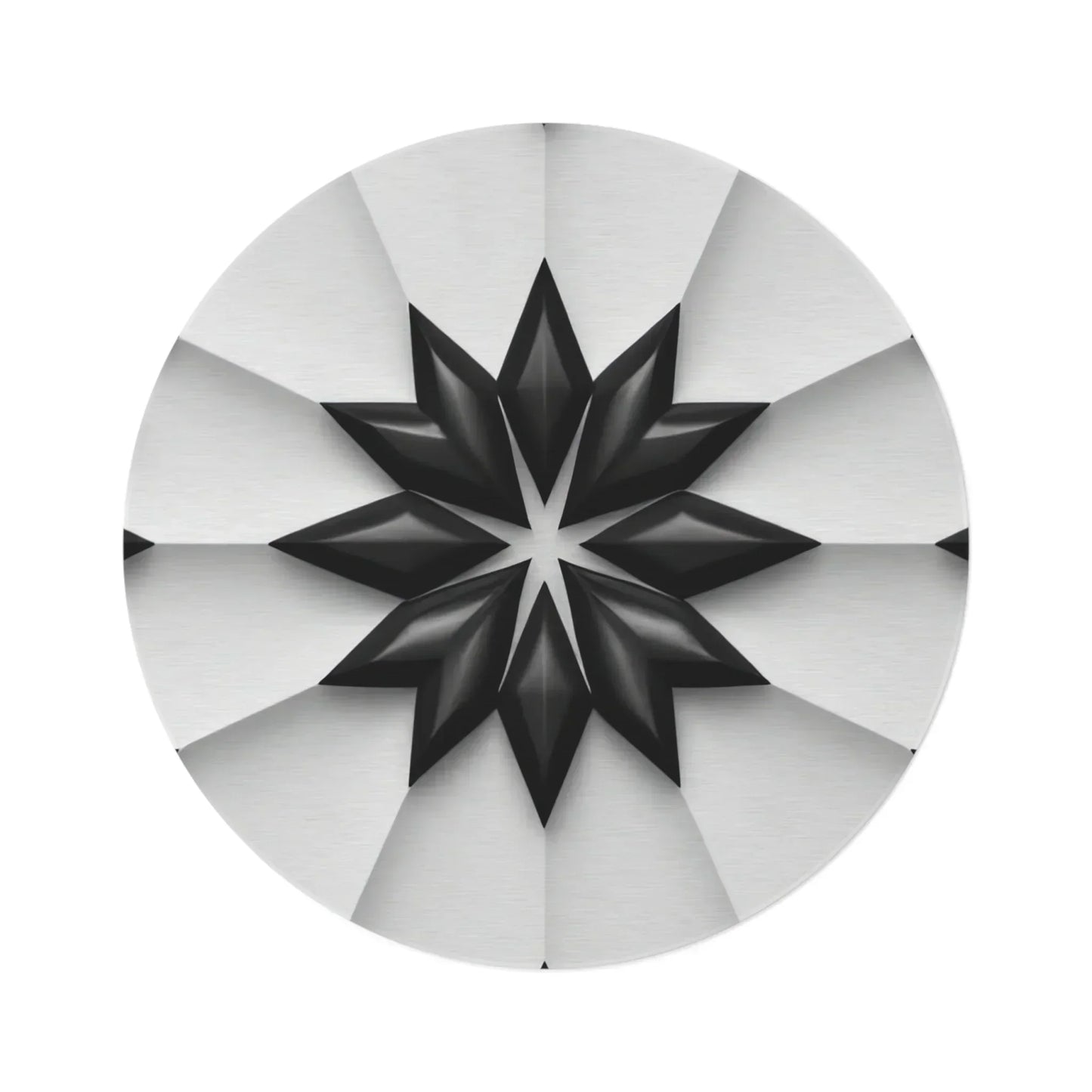 Modern Black and White Round Rug – 3D Effect for Artistic Floors - KarArmDesign