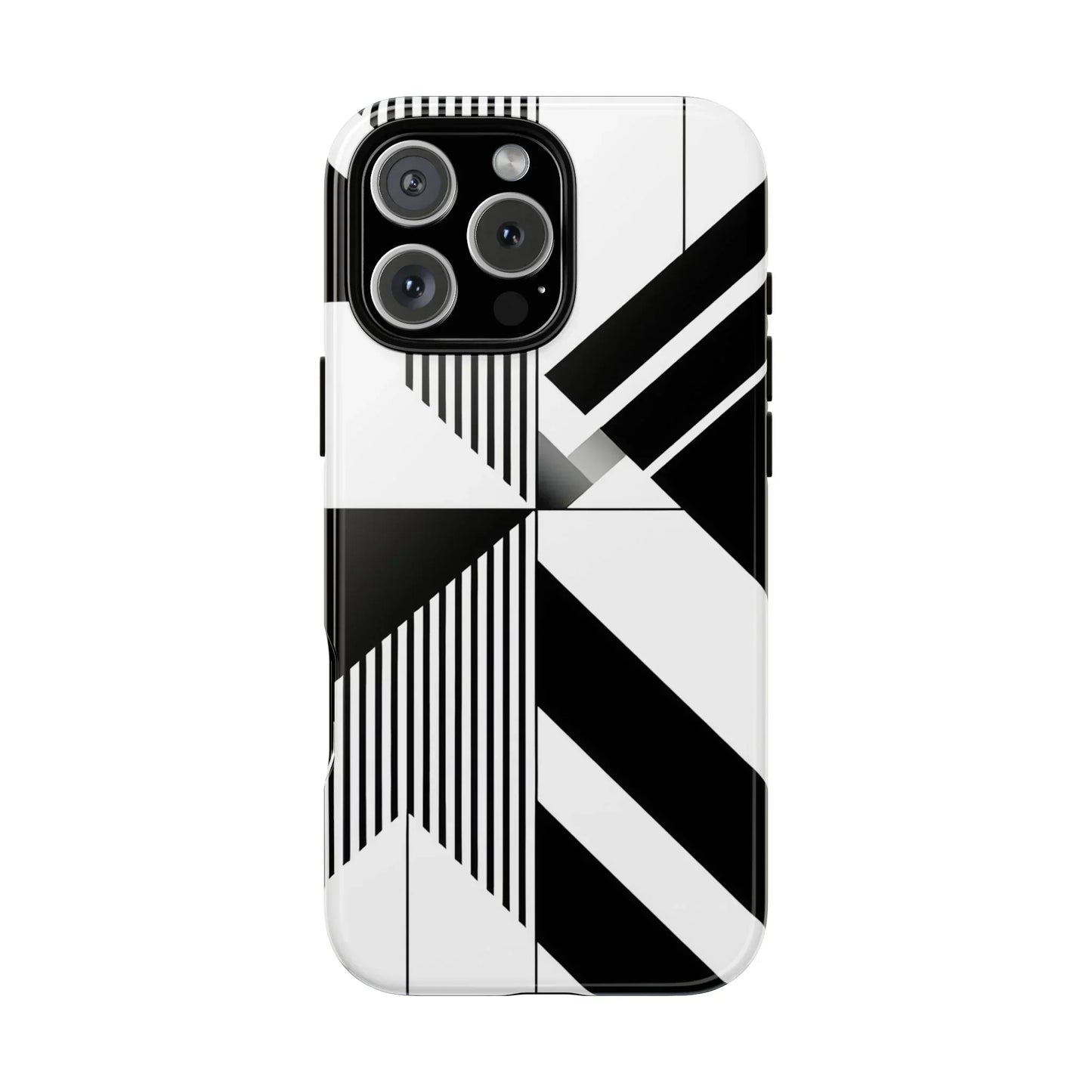 Monochrome Tough Phone Case for iPhone 11-16 and Samsung Galaxy S10–S25 Models - KarArmDesign