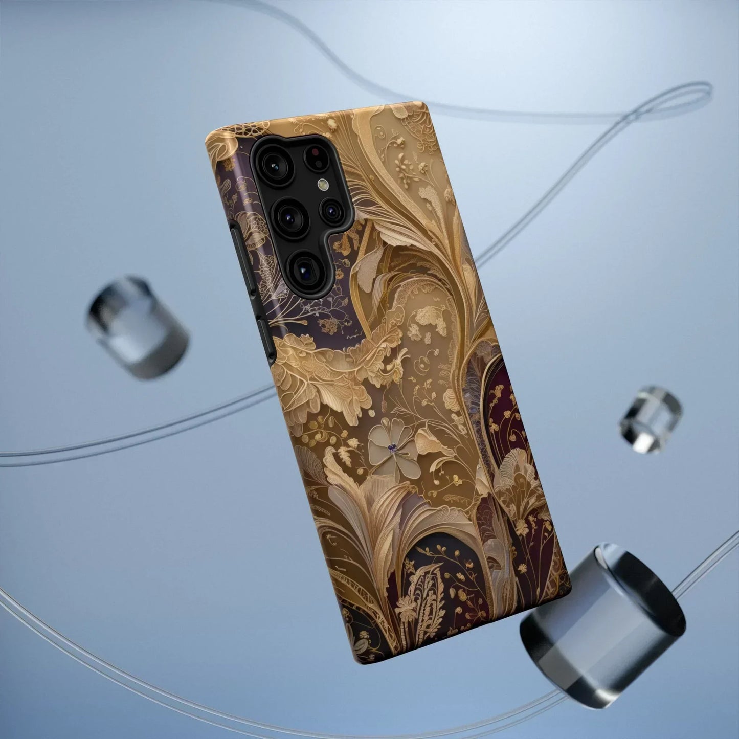 Botanical Luxury Design Impact-Resistant Phone Case for iPhone 12-16 and Galaxy S21-S22 Models - KarArmDesign